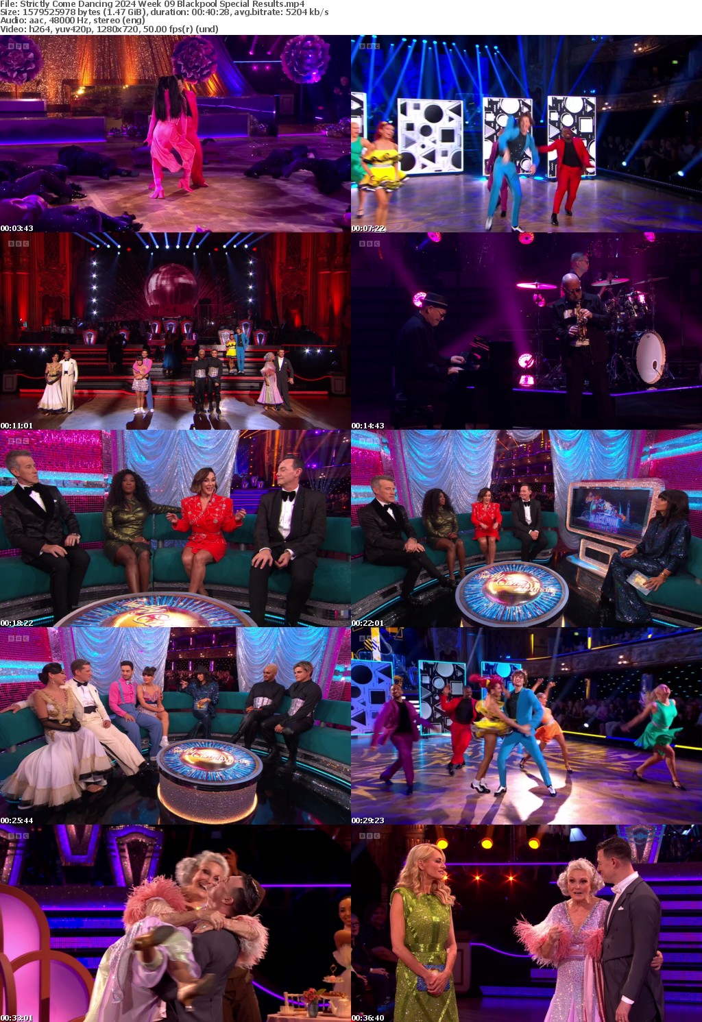 Strictly Come Dancing 2024 Week 09 Blackpool Special Results (1280x720p HD, 50fps, soft Eng subs)