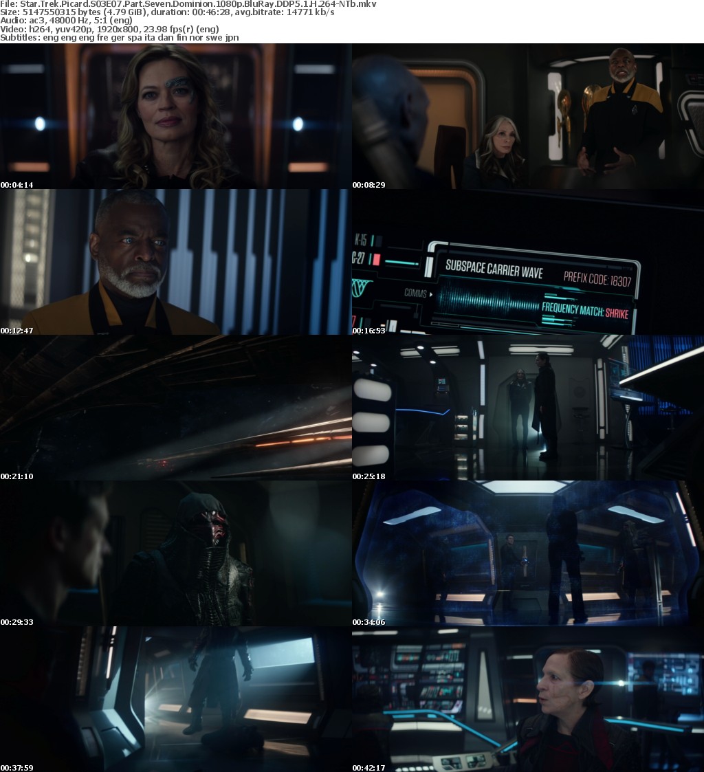 Star Trek Picard S03E07 Part Seven Dominion 1080p BluRay DDP5 1 H 264-NTb