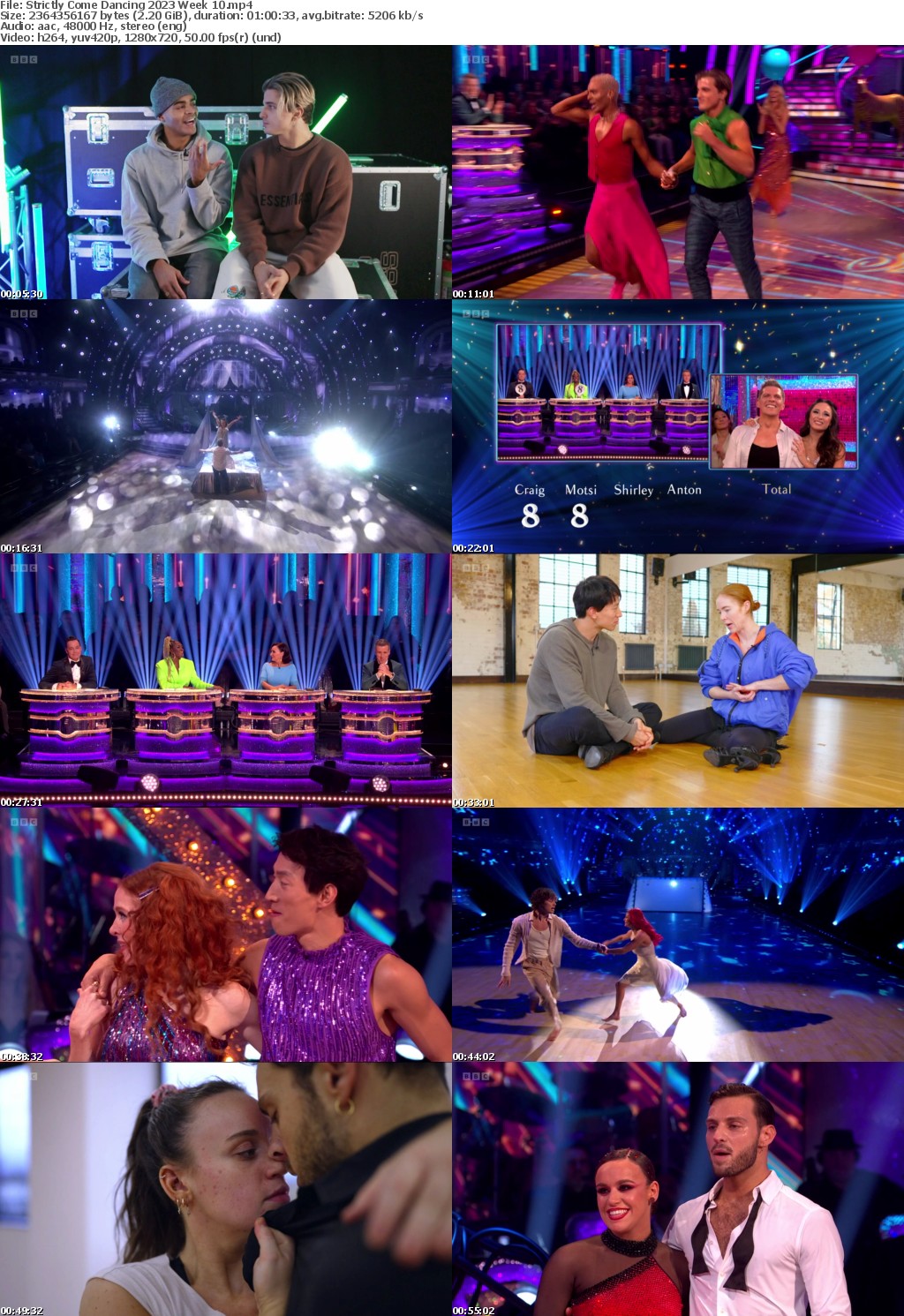 Strictly Come Dancing 2023 Week 10 (1280x720p HD, 50fps, soft Eng subs)