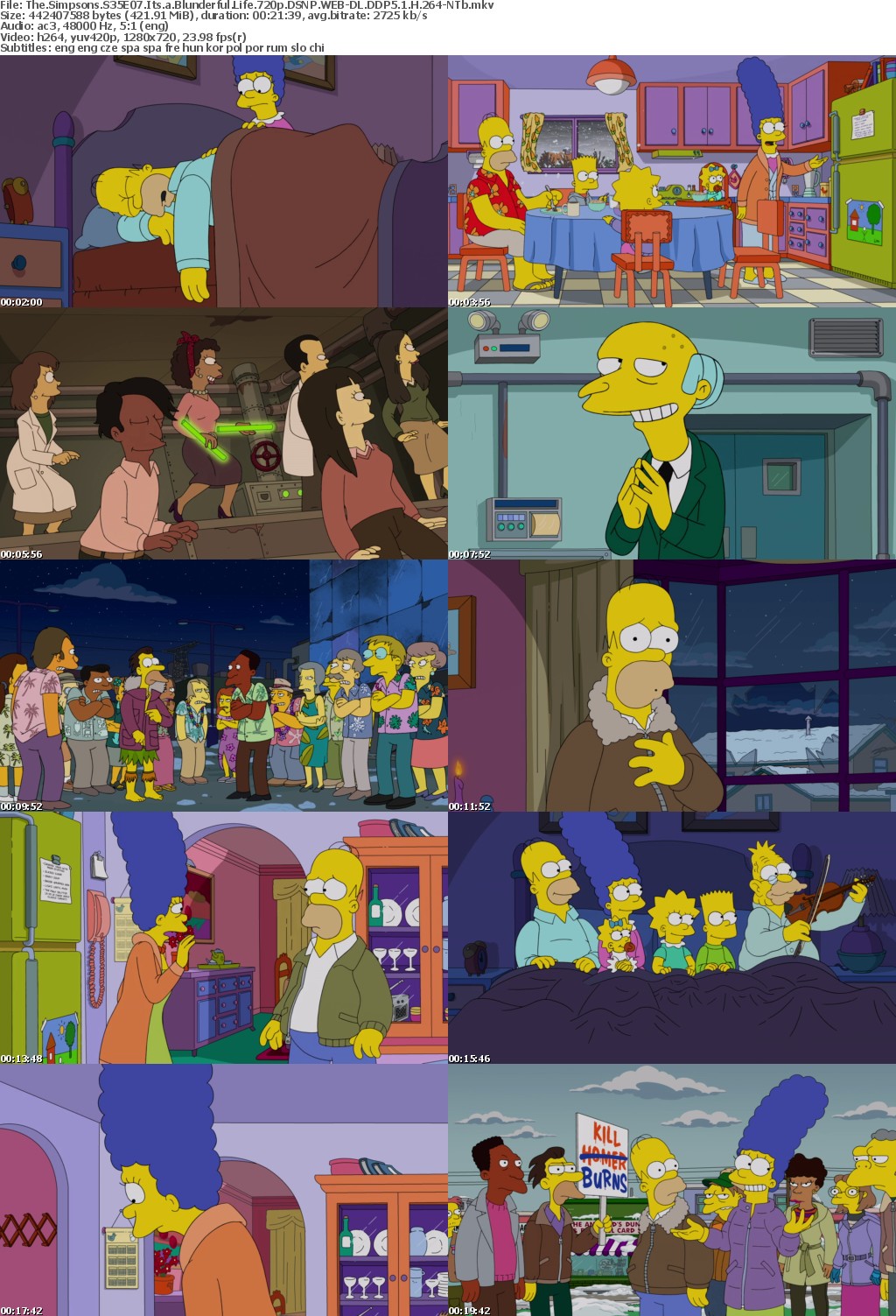 The Simpsons S35E07 Its a Blunderful Life 720p DSNP WEB-DL DDP5 1 H 264-NTb