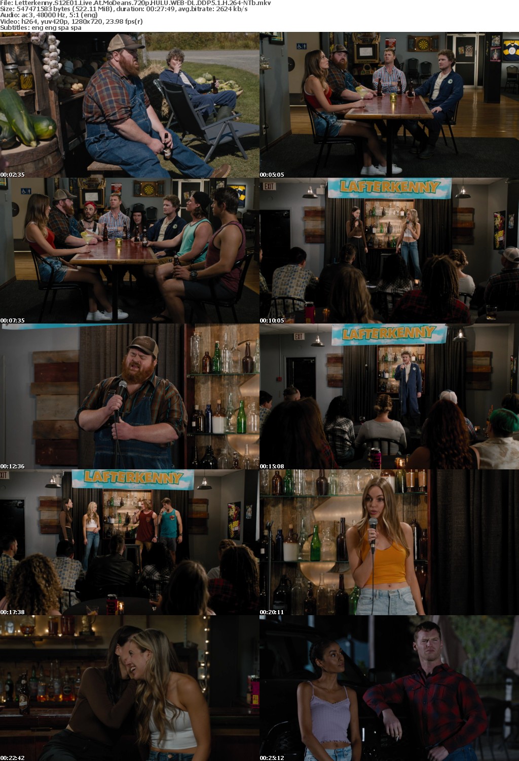Letterkenny S12E01 Live At MoDeans 720p HULU WEB-DL DDP5 1 H 264-NTb