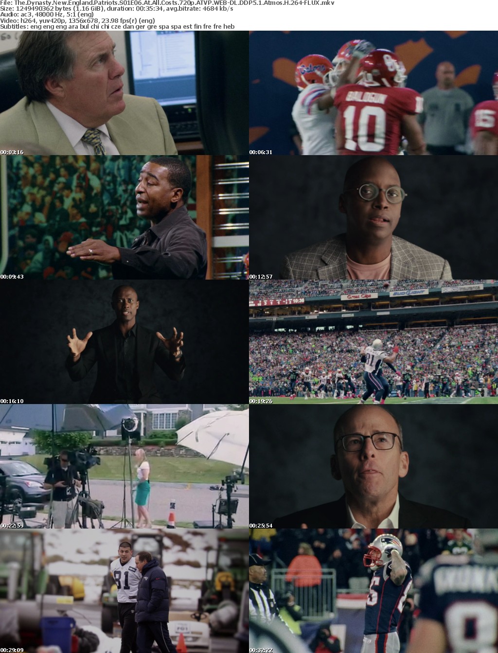 The Dynasty New England Patriots S01E06 At All Costs 720p ATVP WEB-DL DDP5 1 Atmos H 264-FLUX