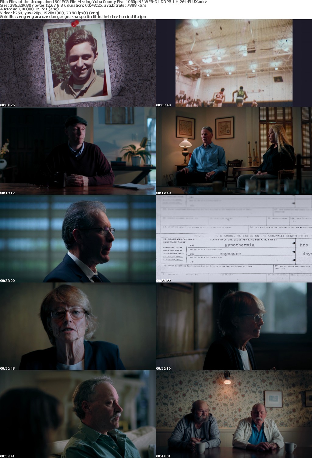 Files of the Unexplained S01E03 File Missing Yuba County Five 1080p NF WEB-DL DDP5 1 H 264-FLUX