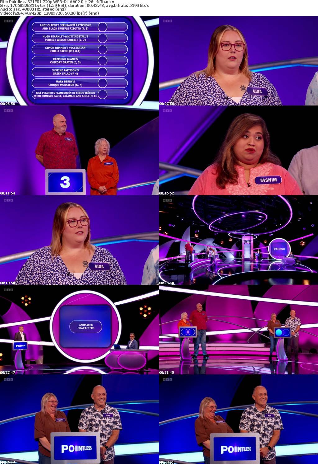 Pointless S31E01 720p WEB-DL AAC2 0 H 264-NTb